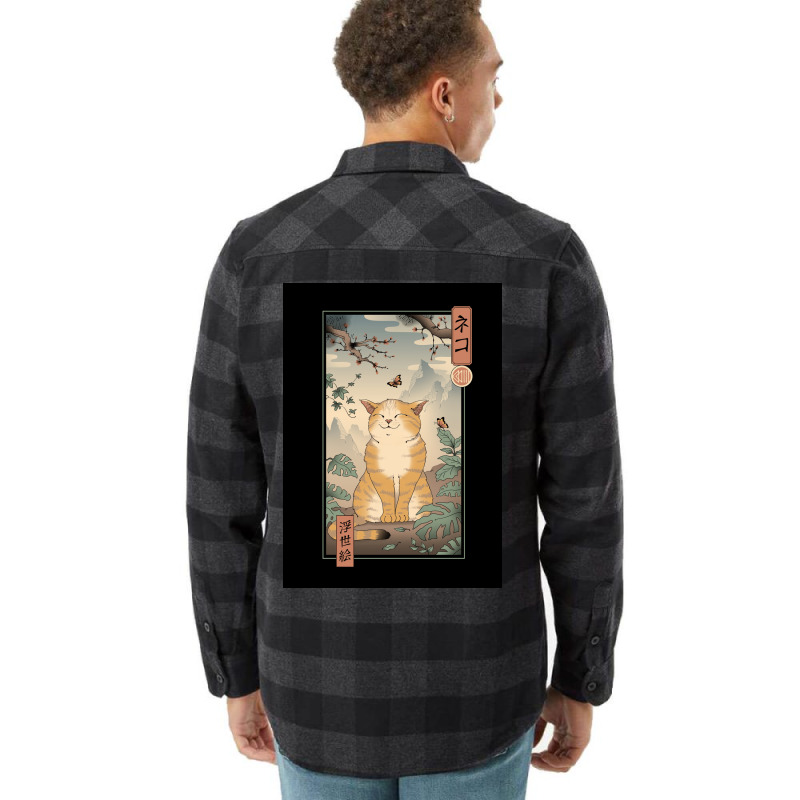 Edo Cat Poster Aesthetic Flannel Shirt | Artistshot