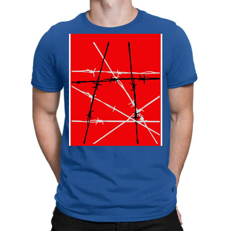 Barbed Wire Red Graphic Poster Yellow T-shirt | Artistshot