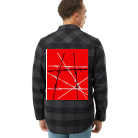 Barbed Wire Red Graphic Poster Yellow Flannel Shirt | Artistshot