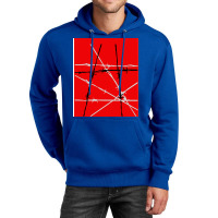 Barbed Wire Red Graphic Poster Yellow Unisex Hoodie | Artistshot