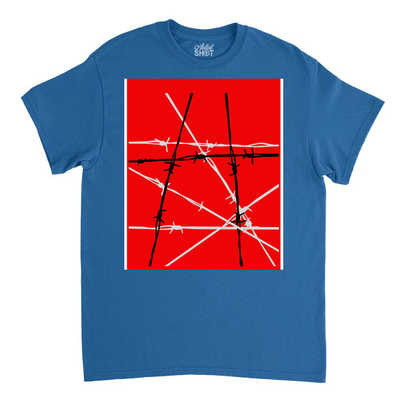 Barbed Wire Red Graphic Poster Yellow Classic T-shirt | Artistshot