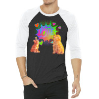 Colourful Pet Love T  Shirt Sharing The Loves T  Shirt 3/4 Sleeve Shirt | Artistshot