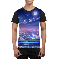 Lofi City Poster Aesthetic Graphic T-shirt | Artistshot