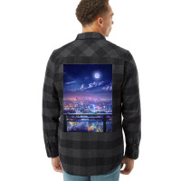 Lofi City Poster Aesthetic Flannel Shirt | Artistshot