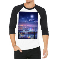 Lofi City Poster Aesthetic 3/4 Sleeve Shirt | Artistshot