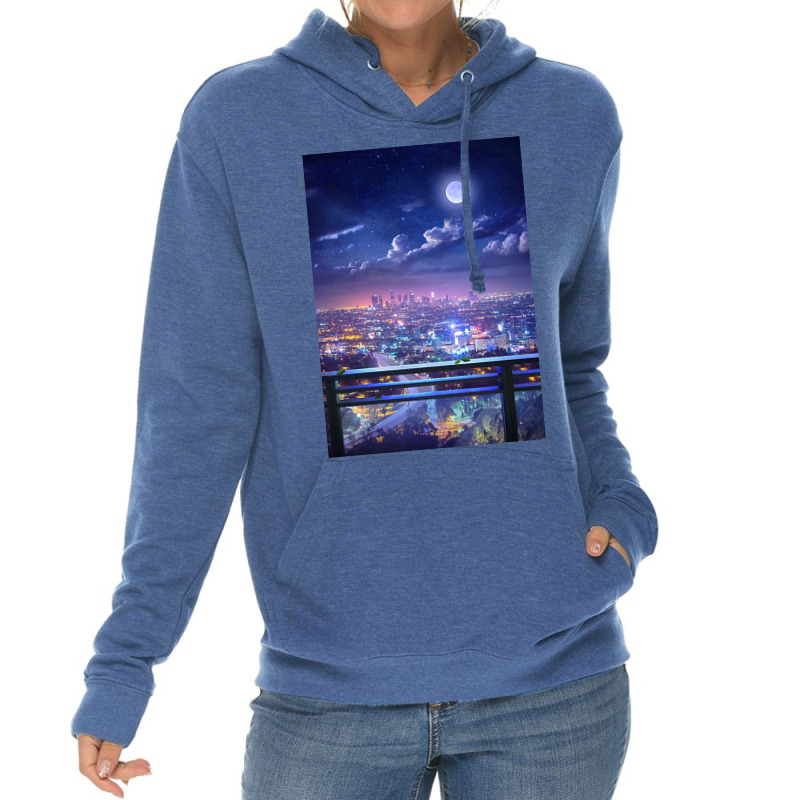 Lofi City Poster Aesthetic Lightweight Hoodie | Artistshot