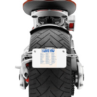 Different Ways To Say I Love You Motorcycle License Plate | Artistshot