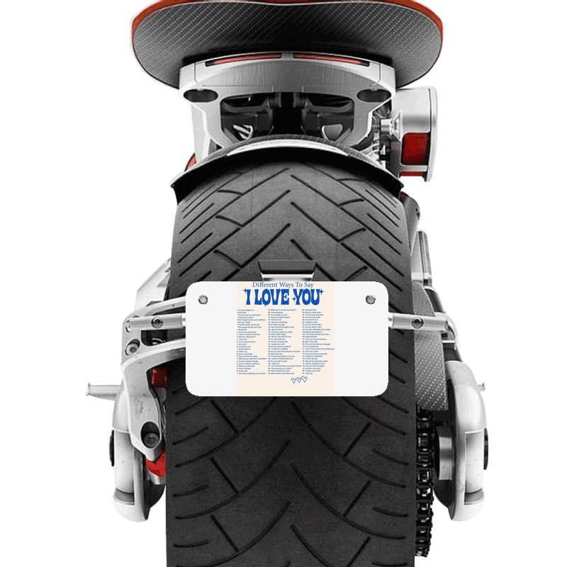 Different Ways To Say I Love You Motorcycle License Plate | Artistshot