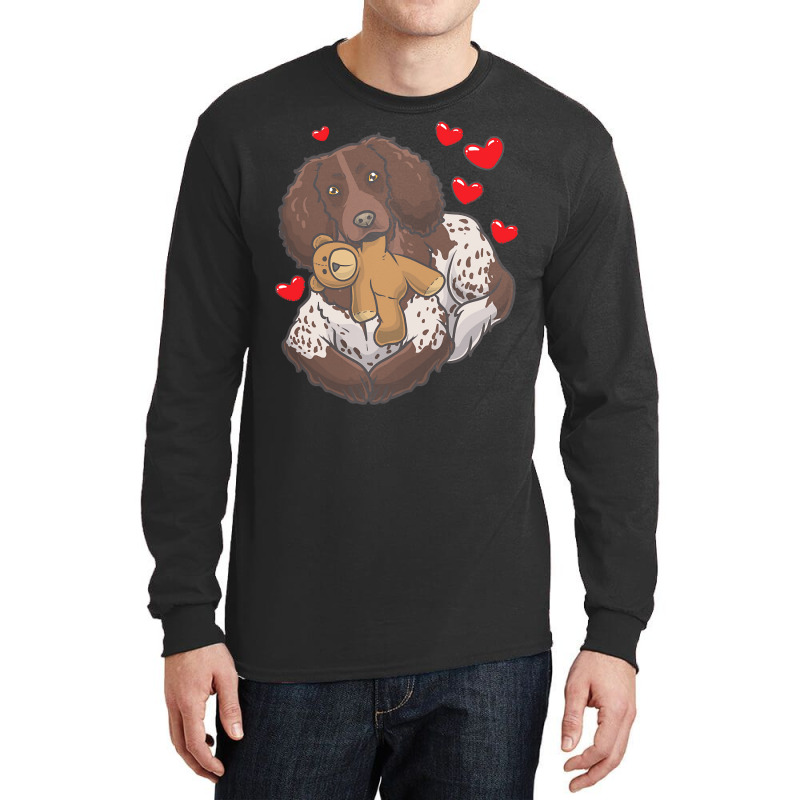 Soft Toy T  Shirt German Spaniel With Stuffed Animal And Hearts T  Shi Long Sleeve Shirts | Artistshot