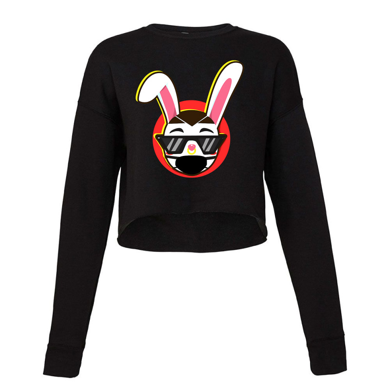 Bad Trap Bunny Face Mask X100  La Cancion Dembow Reggaeton Cropped Sweater by Iribe890 | Artistshot