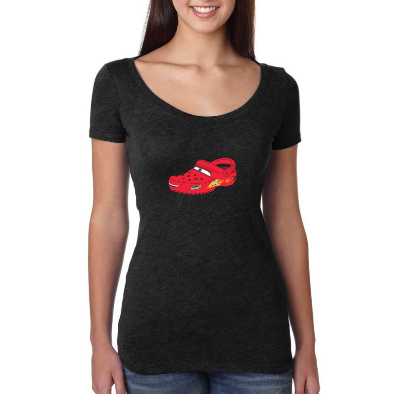 Lightning Mcqueen Croc Sticker Women's Triblend Scoop T-shirt by EvanWayneCofer | Artistshot