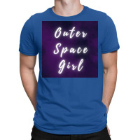 Outer Space Girl Purple V3 Poster 80s T-shirt | Artistshot