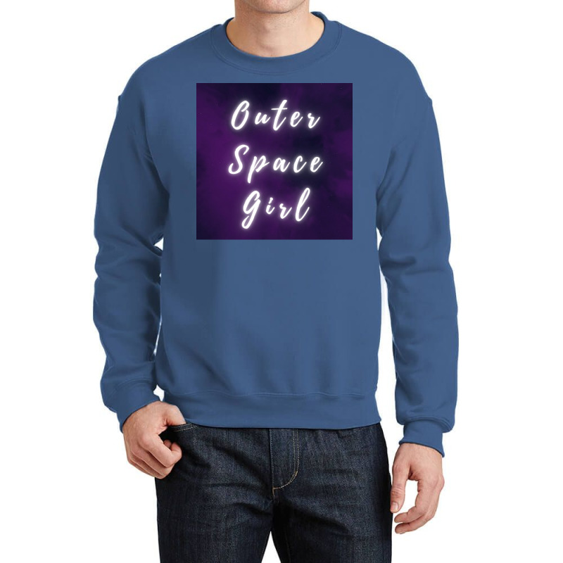 Outer Space Girl Purple V3 Poster 80s Crewneck Sweatshirt | Artistshot