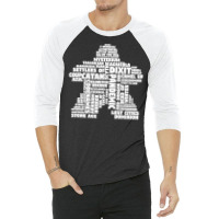 Meeple Word Cloud Active Tshirt Cute 3/4 Sleeve Shirt | Artistshot