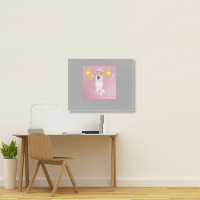 Cute Twinkling Akita Cute Poster Gift Landscape Canvas Print | Artistshot