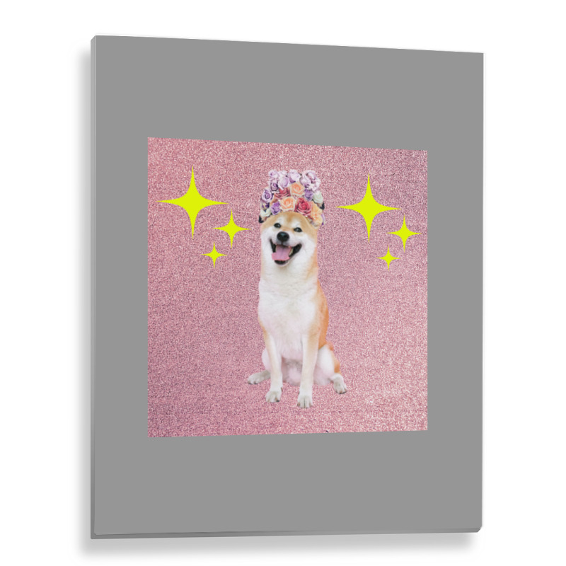 Cute Twinkling Akita Cute Poster Gift Metal Print Vertical | Artistshot