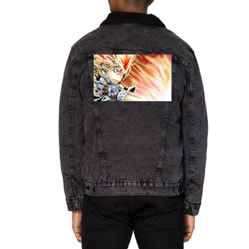 Katekyo Hitman Reborn Poster Vintage Unisex Sherpa-lined Denim Jacket | Artistshot