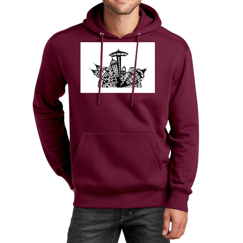 Space City Poster Humor Unisex Hoodie | Artistshot