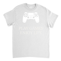 Play Games Enjoy Life V2 Blue Active Tshirt Summer Classic T-shirt | Artistshot