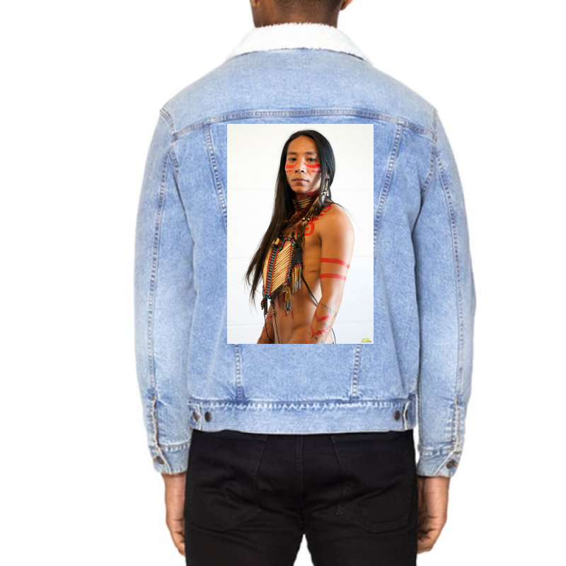 The Warrior Poster Humor Unisex Sherpa-lined Denim Jacket | Artistshot