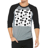 Seamless Pattern With Dog S Poster Boy 3/4 Sleeve Shirt | Artistshot