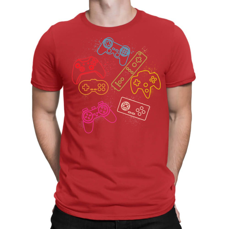 Retro Game Controller Collage Video Gamer Design Classic Tshirt Quote T-shirt | Artistshot