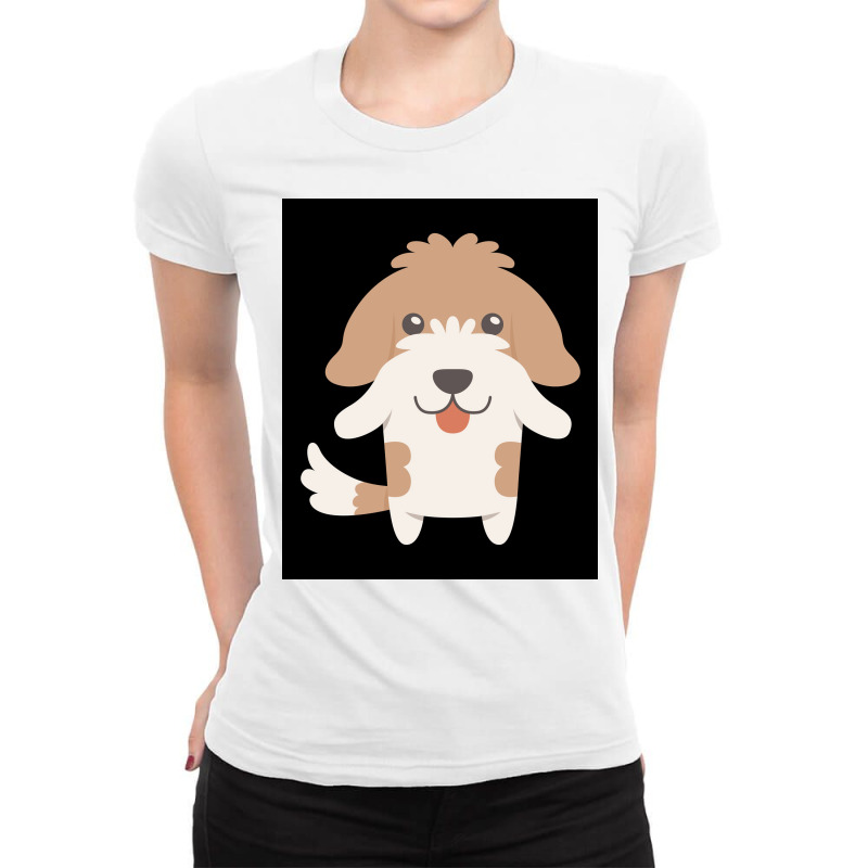 Petit Basset Griffon Vendeen Gift Idea Poster Aesthetic Ladies Fitted T-Shirt by wiemantonnes | Artistshot