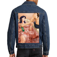 Misato Amp Kaji Evangelion 25th Poster Men Denim Jacket | Artistshot