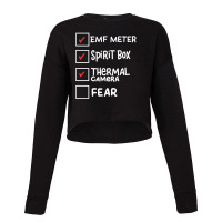 Ghost Hunting Paranormal Investigator Emf Meter Phasmophobia Cropped Sweater | Artistshot