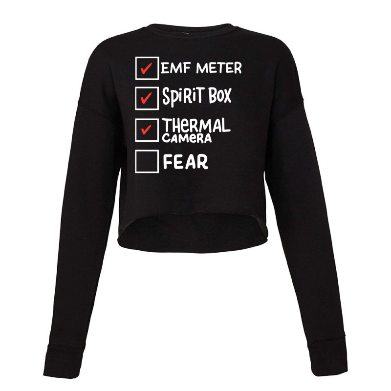 Ghost Hunting Paranormal Investigator Emf Meter Phasmophobia Cropped Sweater by ReenaKonicek | Artistshot