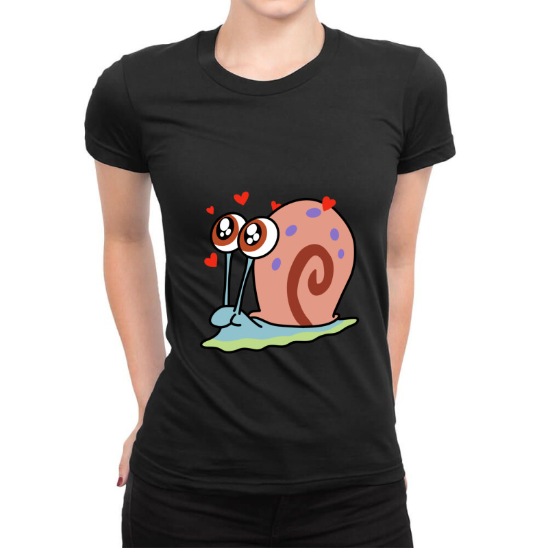 Gary The Snail 12 Ladies Fitted T-Shirt by MaragretPolino | Artistshot