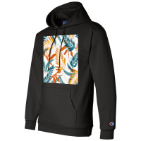 Trend Seamless Pattern Bright Tropical Leaves Plants  Nature Champion Hoodie | Artistshot