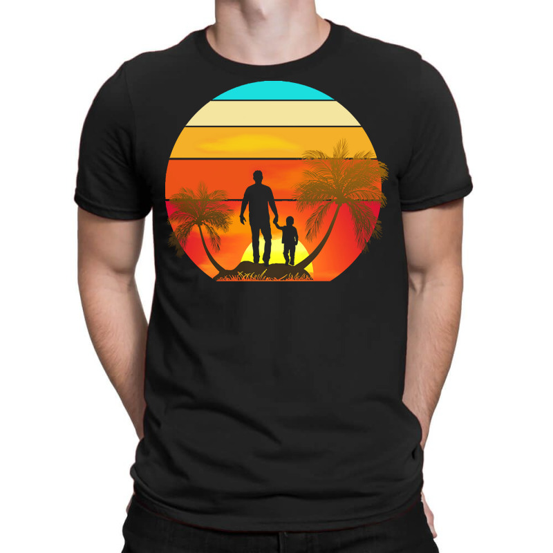 Father And Son Vintage T  Shirt Father And Son Vintage Sunset T  Shirt T-shirt | Artistshot