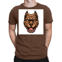 Vintage Colorful Cruel Pitbull Head Poster Travel T-shirt | Artistshot