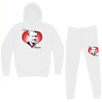 I Love Macron Fitted  80s Hoodie & Jogger Set | Artistshot