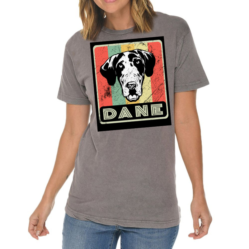 Vintage Dane Dog Gift For Dog Lover Poster Blue Vintage T-shirt | Artistshot