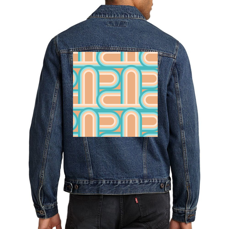 Vintage Abstract Circle Children Template  70s Men Denim Jacket | Artistshot