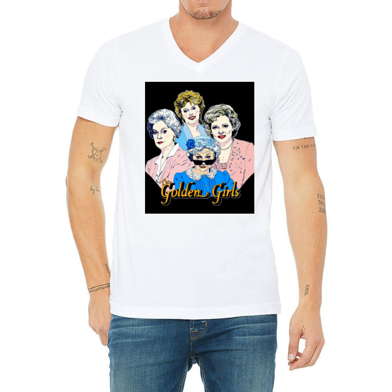 Goldengirls Classic Poster Hippie Travel V-neck Tee | Artistshot