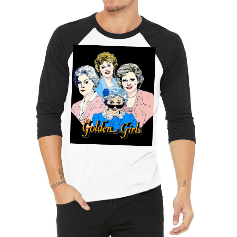 Goldengirls Classic Poster Hippie Travel 3/4 Sleeve Shirt | Artistshot