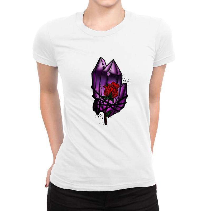 Crystal 1 Ladies Fitted T-Shirt by artycorn | Artistshot