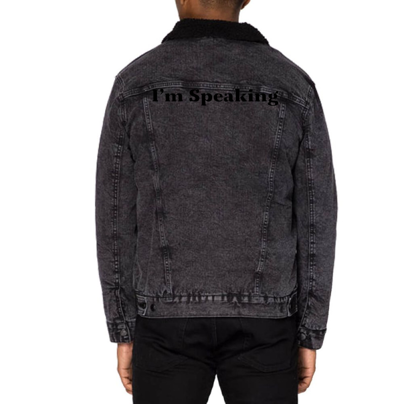 Im Speaking   Blue Unisex Sherpa-lined Denim Jacket | Artistshot