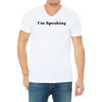 Im Speaking   Blue V-neck Tee | Artistshot