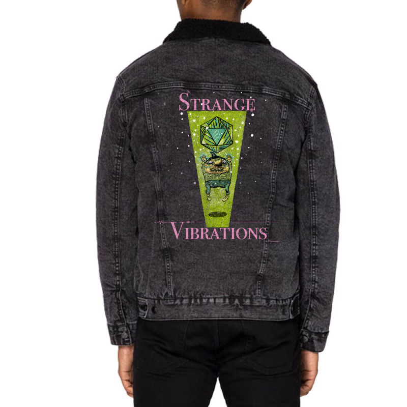 Strange Vibrations Classic Tshirt Trending Unisex Sherpa-lined Denim Jacket | Artistshot