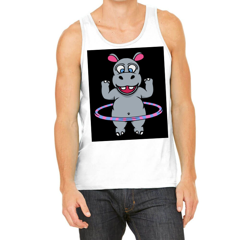 Hula Hoop Dance Hippopotamus Poster Gift Tank Top | Artistshot