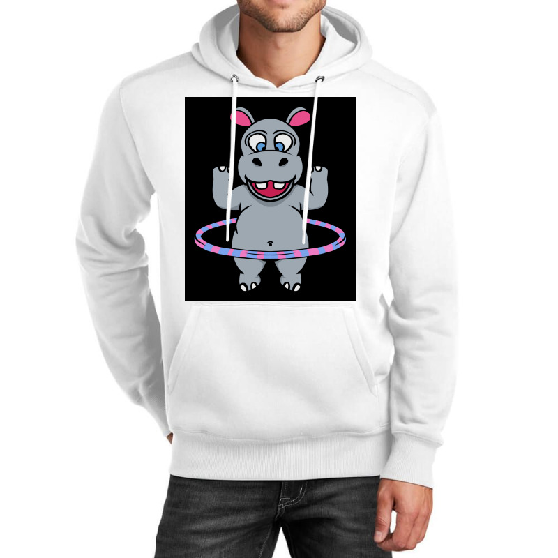 Hula Hoop Dance Hippopotamus Poster Gift Unisex Hoodie | Artistshot