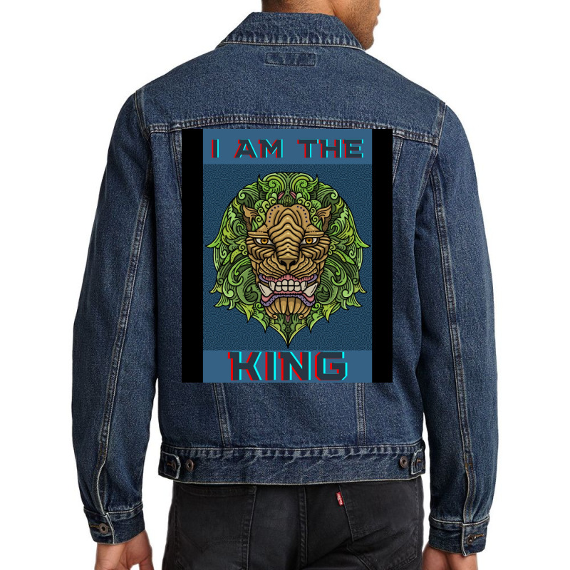 I Am Vneck Poster Men Denim Jacket | Artistshot