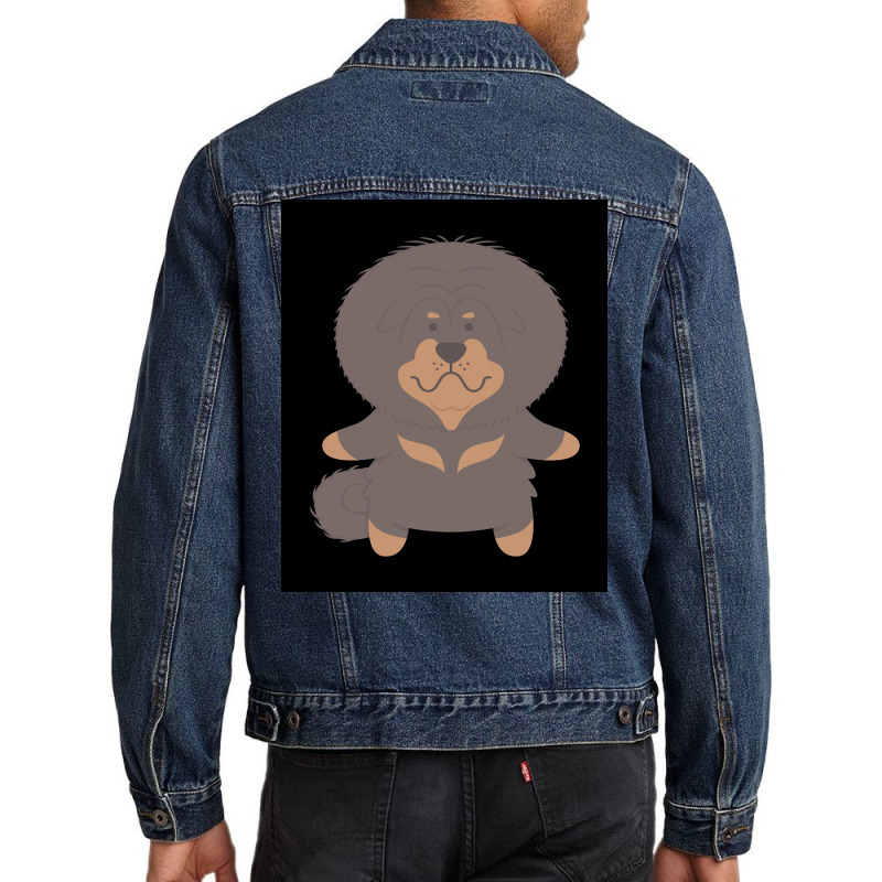 Tibetan Mastiff Gift Idea Poster Hippie Men Denim Jacket | Artistshot