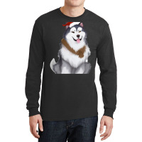 Alaskan Malamute T  Shirt Cute Alaskan Malamute Drawing T  Shirt Long Sleeve Shirts | Artistshot