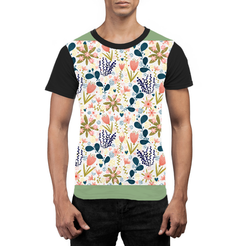 Summer Meadow Poster Nature Graphic T-shirt | Artistshot