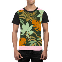 Trend Seamless Pattern With Colorful Tropical Leaves Plants Green Post Graphic T-shirt | Artistshot